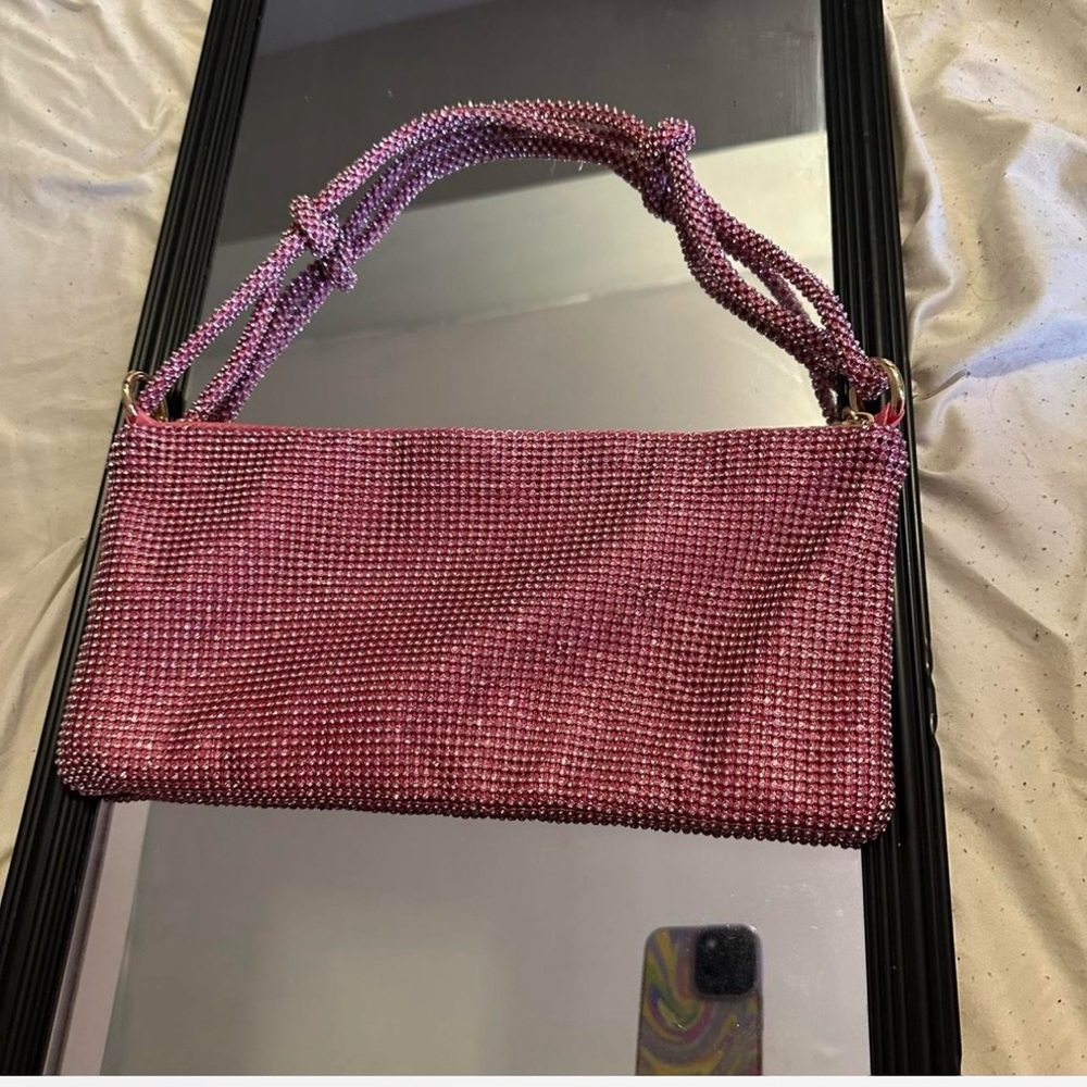 Chic Pink Rhinestone Shoulder Bag cult gaia
